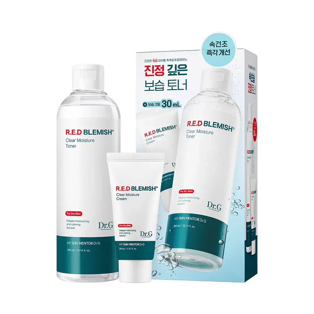 [진정보습] 닥터지 레드 블레미쉬 클리어 모이스처 토너 증정 기획 (토너 300ml+크림30ml)